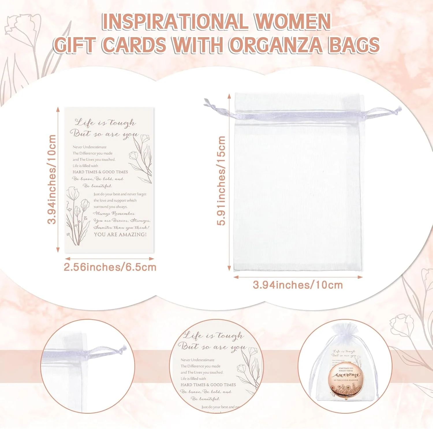 آینه آرایشی تاشو دو طرفه زنانه CroBlissful، 10 ست هدیه زنانه، آینه جیبی جمع و جور با نگین های بدلیجات به همراه کارت هدیه برای مهمانی های زنانه، هدیه هفته پرستار، بزرگسالان آینه آرایشی تاشو دو طرفه زنانه CroBlissful، 10 ست هدیه زنانه، آینه جیبی جمع و جور با نگین های بدلیجات به همراه کارت هدیه برای مهمانی های زنانه، هدیه هفته پرستار، بزرگسالان