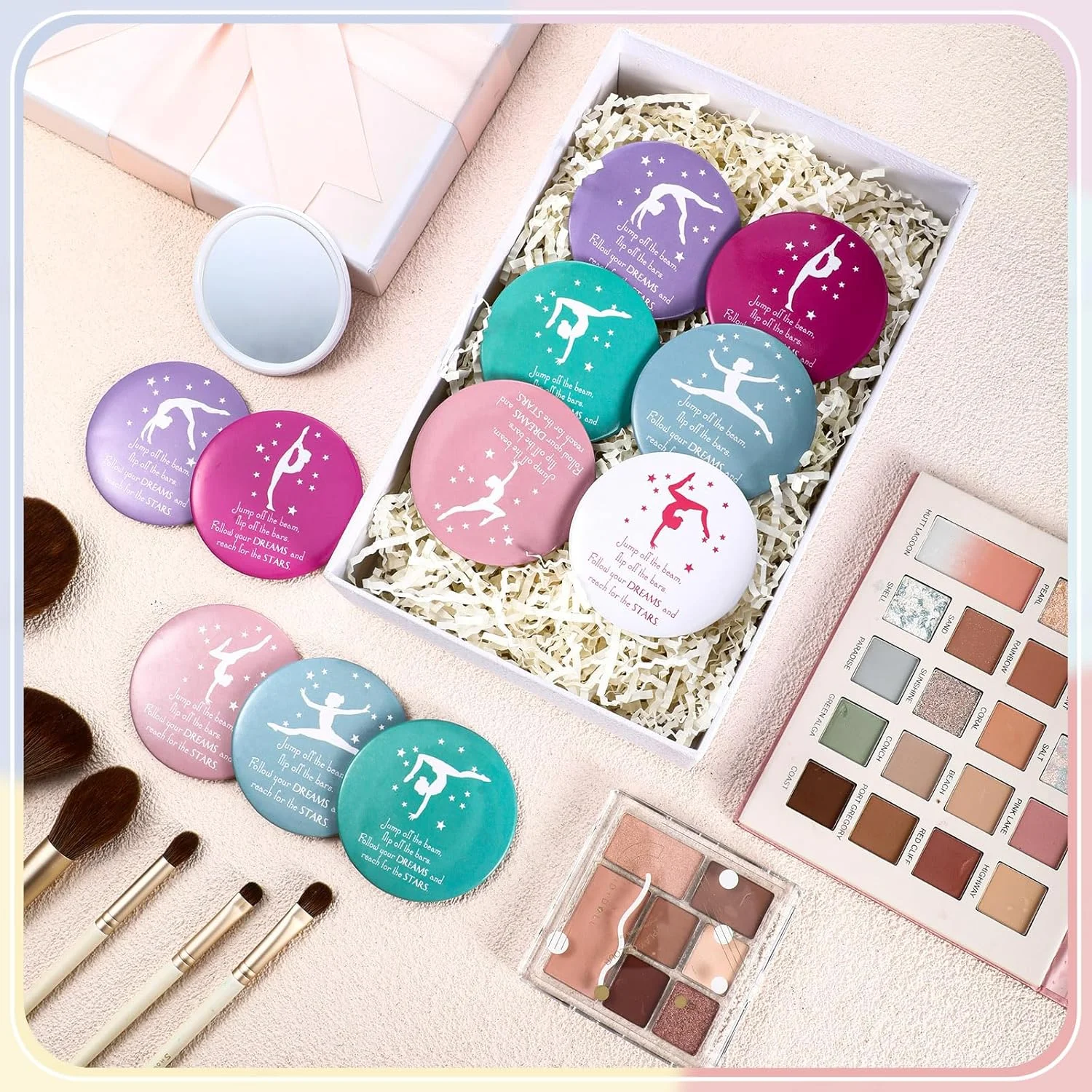 آینه جیبی کوچک CroBlissful، بسته 18 عددی، هدیه ای مناسب برای خانم ها، قطر 7 سانتی متر، آینه کیف دستی، هدیه ای الهام بخش برای دوستداران ورزش، لوازم جانبی تیمی آینه جیبی کوچک CroBlissful، بسته 18 عددی، هدیه ای مناسب برای خانم ها، قطر 7 سانتی متر، آینه کیف دستی، هدیه ای الهام بخش برای دوستداران ورزش، لوازم جانبی تیمی