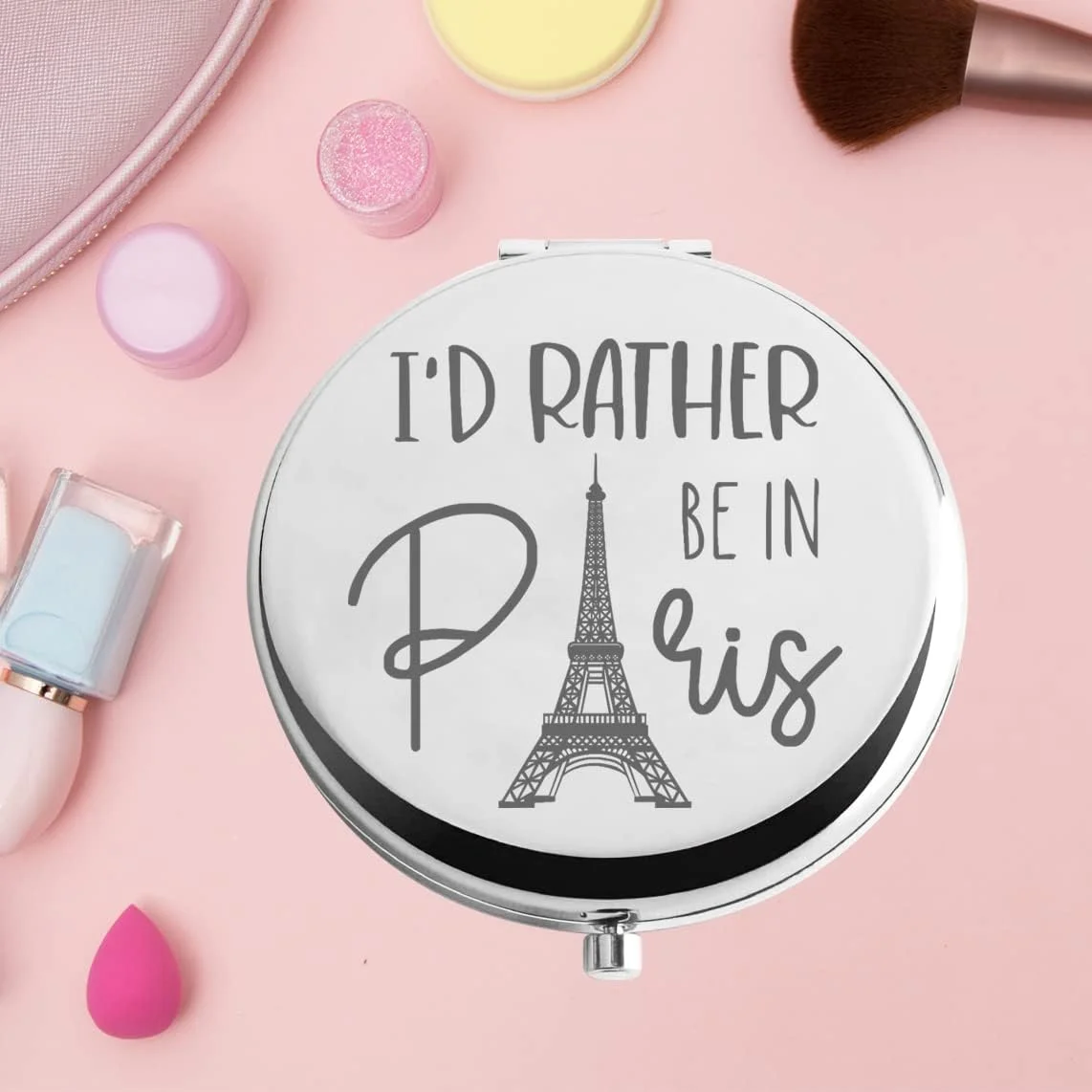 آینه جیبی برج ایفل KEYCHIN، هدیه بازدید از پاریس، آینه آرایشی جمع و جور، سوغاتی فرانسه، هدیه بازدید از پاریس (طرح پاریس-S)