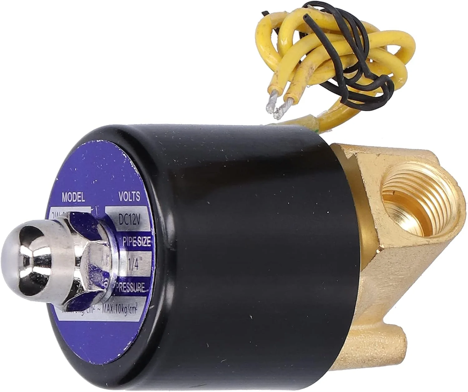 شیر برقی، شیر الکترومغناطیسی کوچک نرمال بسته با ساختار دیافراگم تخت برنجی ریخته گری شده برای آب، هوا، گازوئیل، 1/4 اینچ 2W?025?08