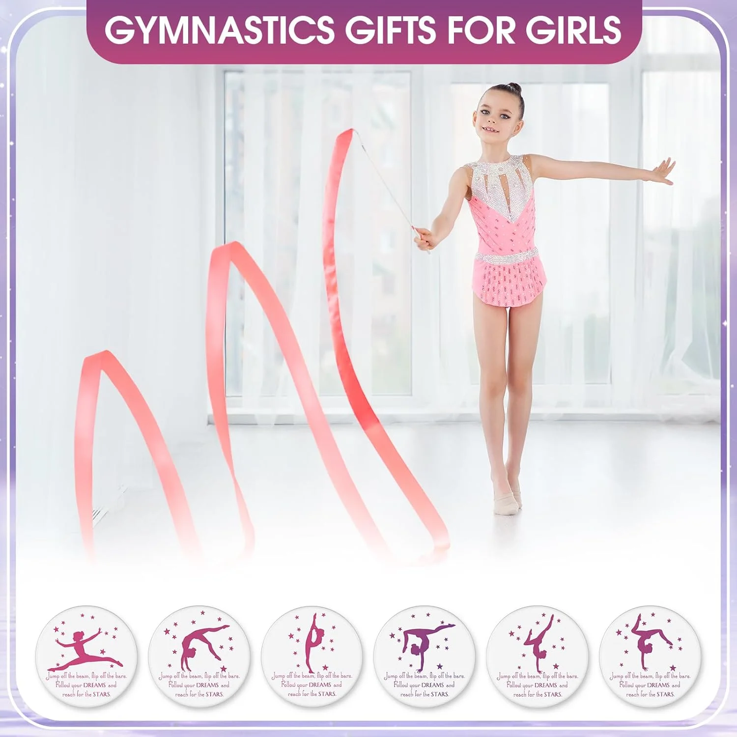 آینه جیبی فشرده 18 عددی CroBlissful با طرح ژیمناستیک برای زنان، 7 سانتی متر، هدیه ای الهام بخش برای مهمانی های ژیمناستیک، مناسب برای علاقه مندان به ورزش و لوازم تیمی (صورتی و بنفش) آینه جیبی فشرده 18 عددی CroBlissful با طرح ژیمناستیک برای زنان، 7 سانتی متر، هدیه ای الهام بخش برای مهمانی های ژیمناستیک، مناسب برای علاقه مندان به ورزش و لوازم تیمی (صورتی و بنفش)