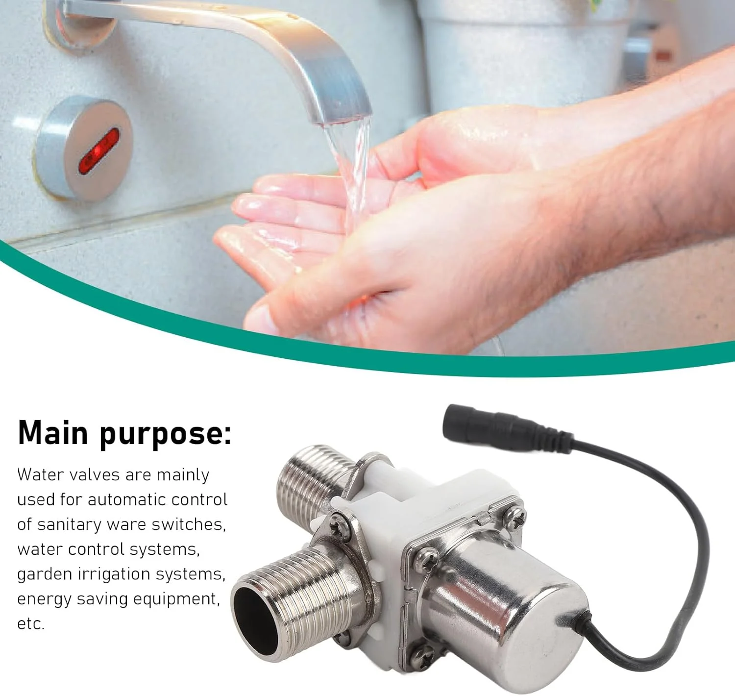 شیر برقی پالس، شیر الکترومغناطیسی پالس آب با رزوه ورودی و خروجی G1/2 اینچ، شیر برقی پالس الکتریکی کنترل آب، لوازم جانبی شیر برقی پالس الکتریکی