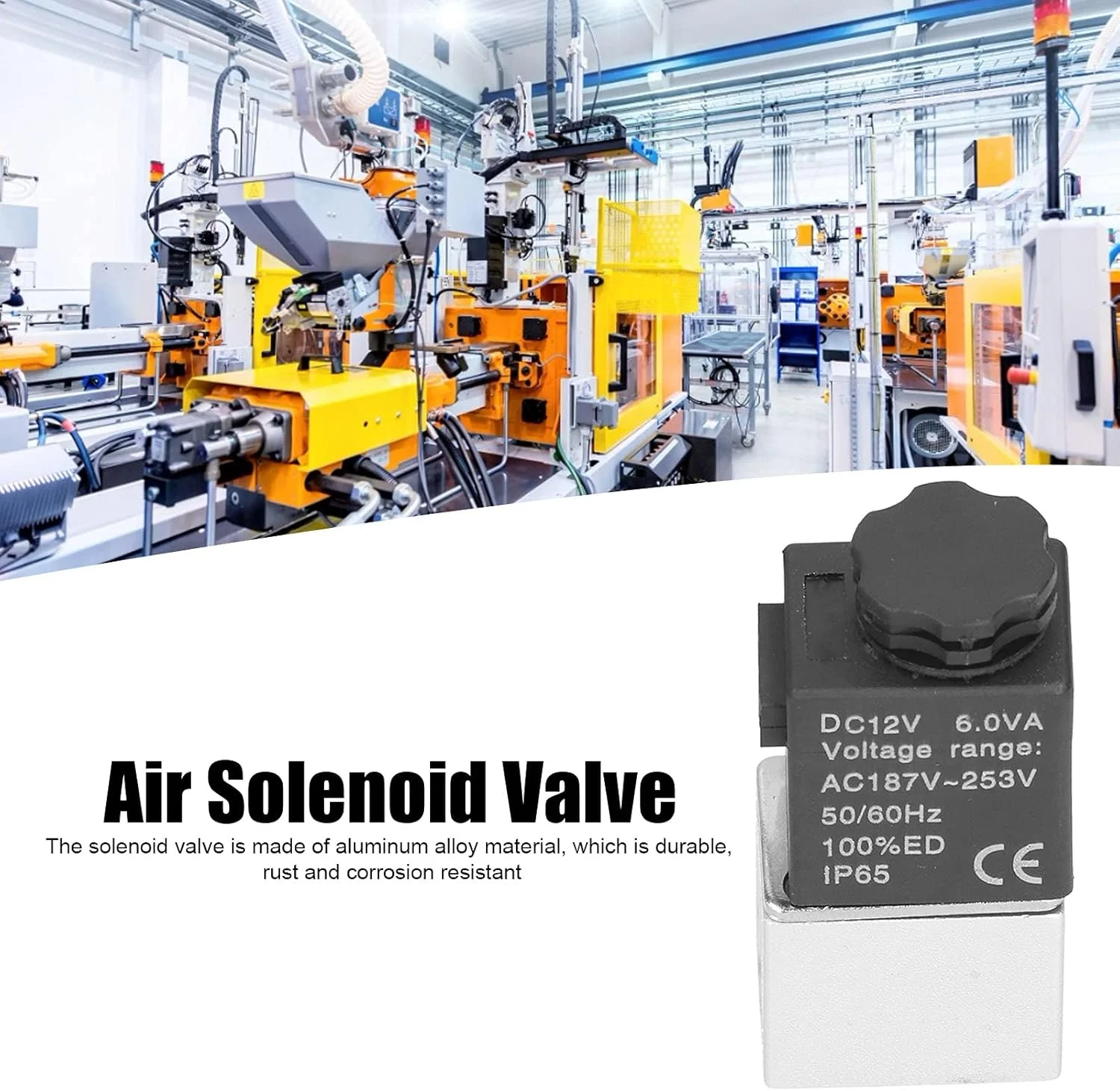 شیر برقی 2V025-06، شیر برقی 2 راهه 2 موقعیتی، شیر ورودی نرمال باز، شیر الکترومغناطیسی بادوام و پایدار (DC24V)