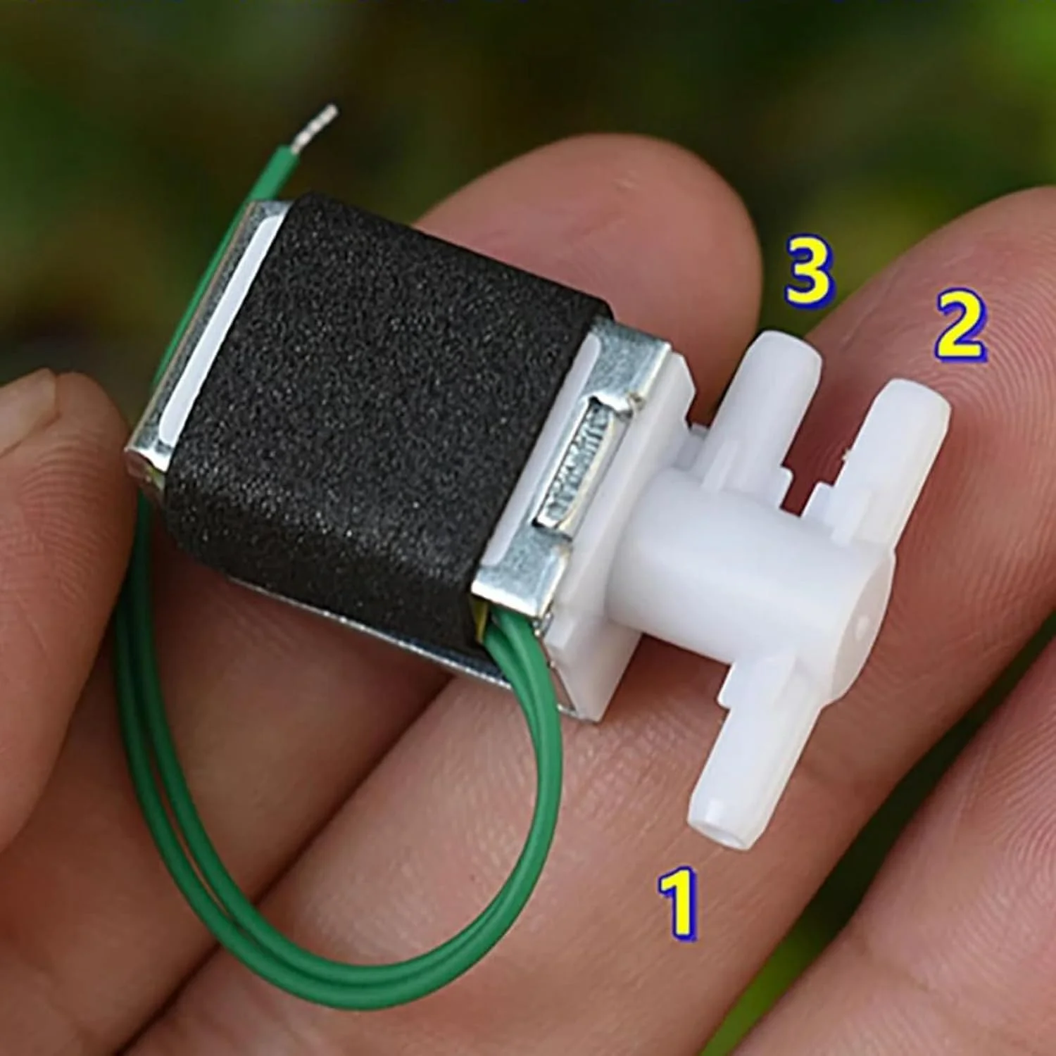 شیر برقی 2 راهه 1 موقعیتی 9 تا 12 ولت، کنترل الکترومغناطیسی هوا، نرمال بسته