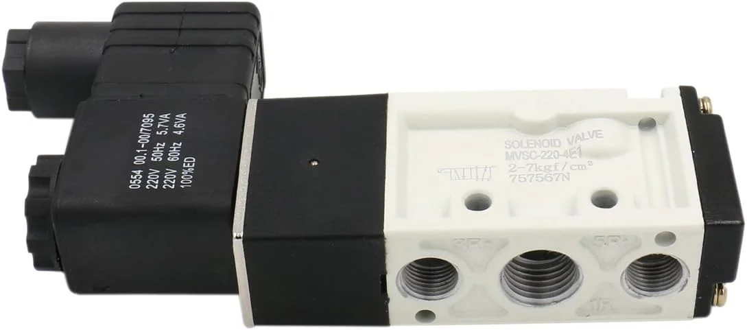 شیر برقی پنوماتیک الکترومغناطیسی MVSC-220-4E1 220 VAC PT 1/4 5 راه 2 موقعیت CE