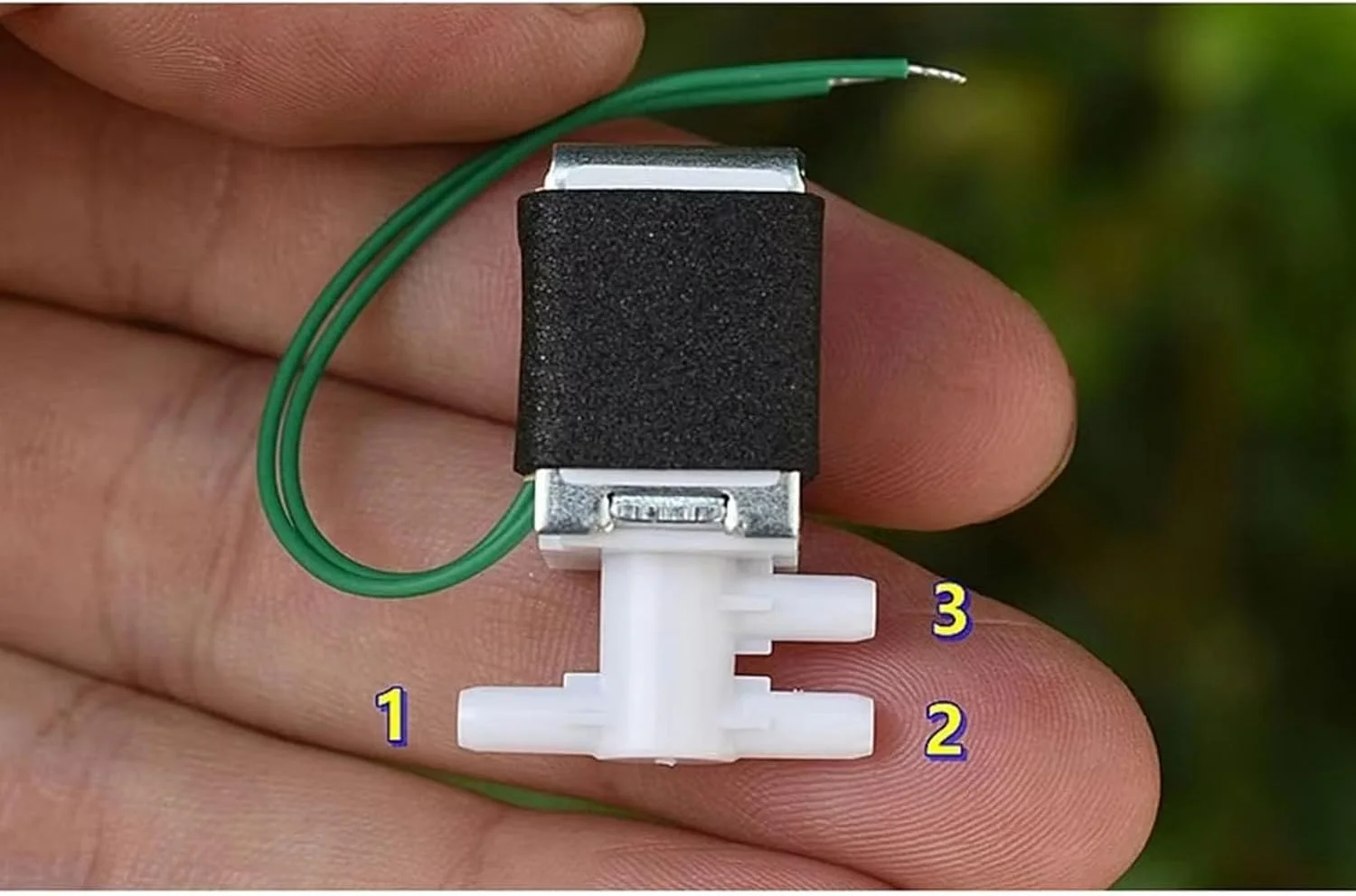 شیر برقی 2 راهه 1 موقعیتی 9 تا 12 ولت، کنترل الکترومغناطیسی هوا، نرمال بسته