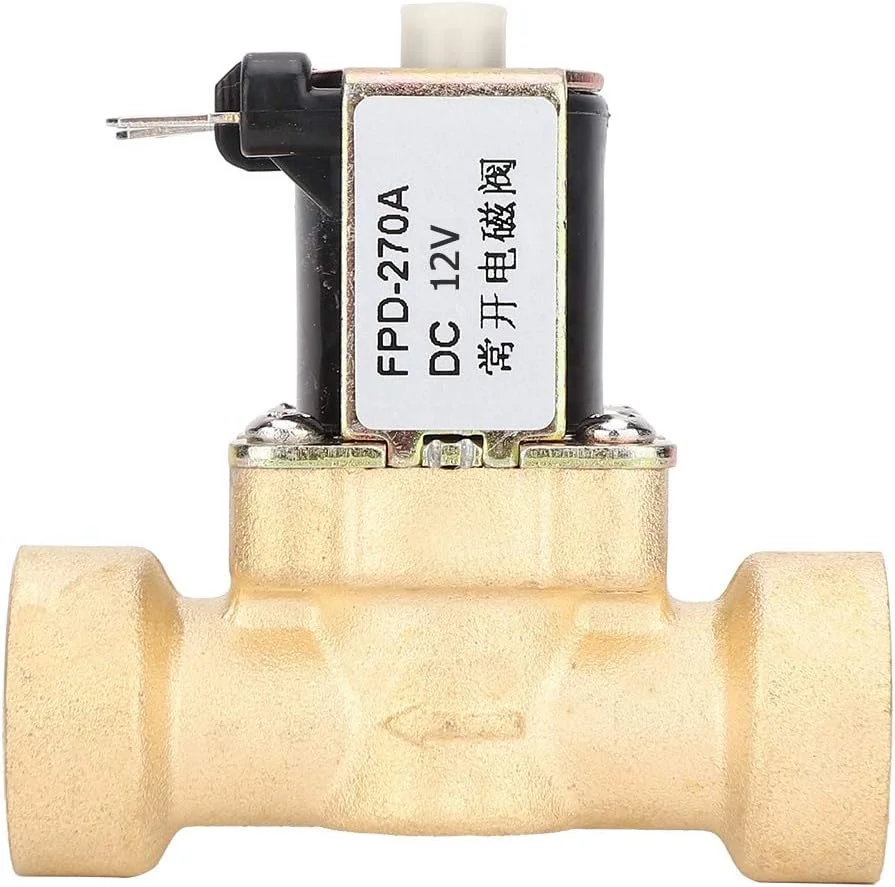 شیر برقی نرمال باز DC با سایز G1/2 اینچ، شیر یک طرفه برنجی با رزوه مادگی (DC12V) شیر برقی نرمال باز DC با سایز G1/2 اینچ، شیر یک طرفه برنجی با رزوه مادگی (DC12V)