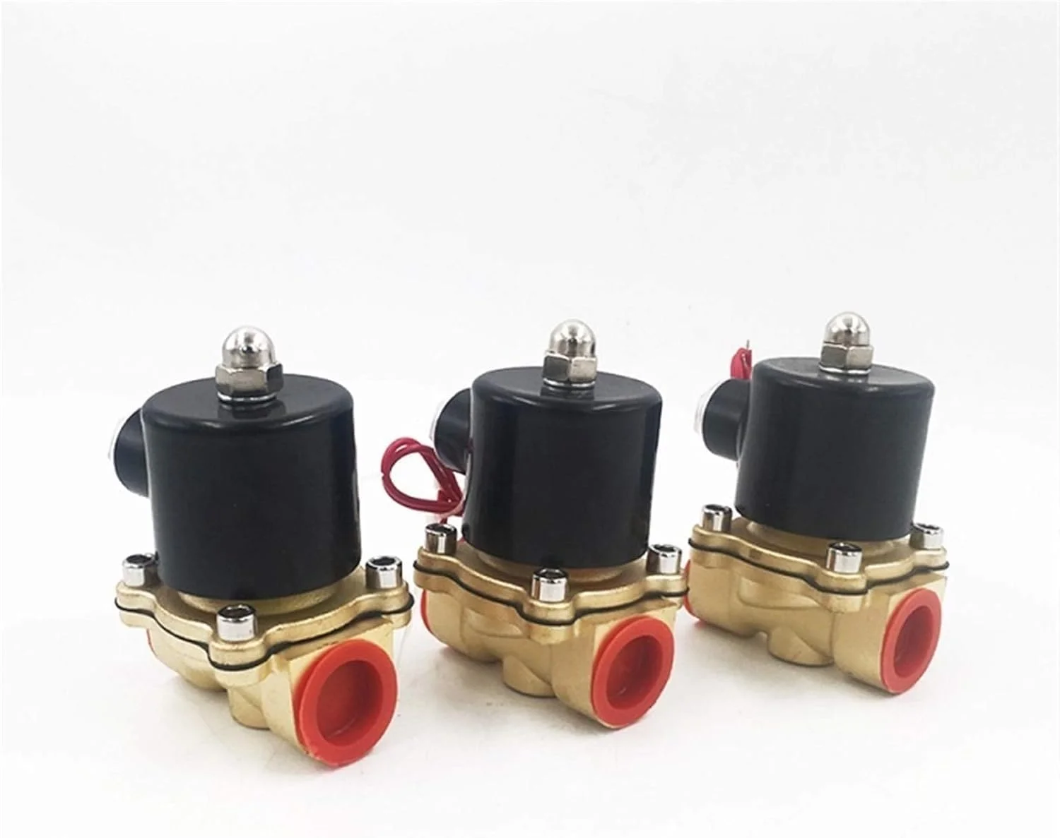 شیر برقی الکترومغناطیسی نرمال بسته 1/2 اینچ AC 220 ولت، شیر پنوماتیک DN15 N/C 12V/24V d-cs برای آب، روغن، هوا (AC220V) Leunlee، یک عدد