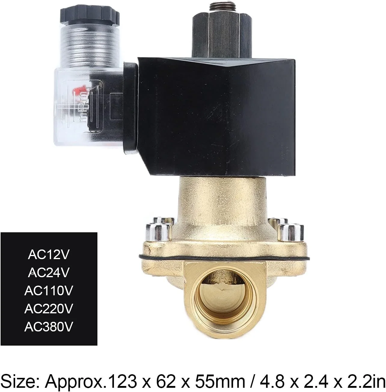 شیر برقی برنجی دیافراگمی دو طرفه نرمال باز 2W-15K برای تجهیزات اتوماسیون (AC24V)، شیر الکترومغناطیسی