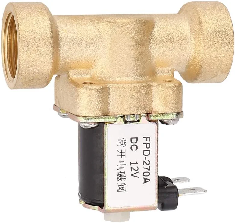 شیر برقی نرمال باز DC با سایز G1/2 اینچ، شیر یک طرفه برنجی با رزوه مادگی (DC12V) شیر برقی نرمال باز DC با سایز G1/2 اینچ، شیر یک طرفه برنجی با رزوه مادگی (DC12V)