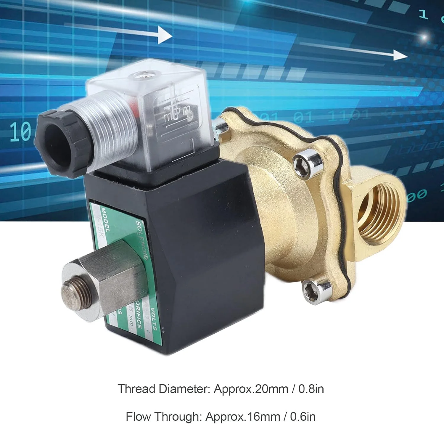 شیر برقی برنجی دیافراگمی دو طرفه نرمال باز 2W-15K برای تجهیزات اتوماسیون (AC24V)، شیر الکترومغناطیسی