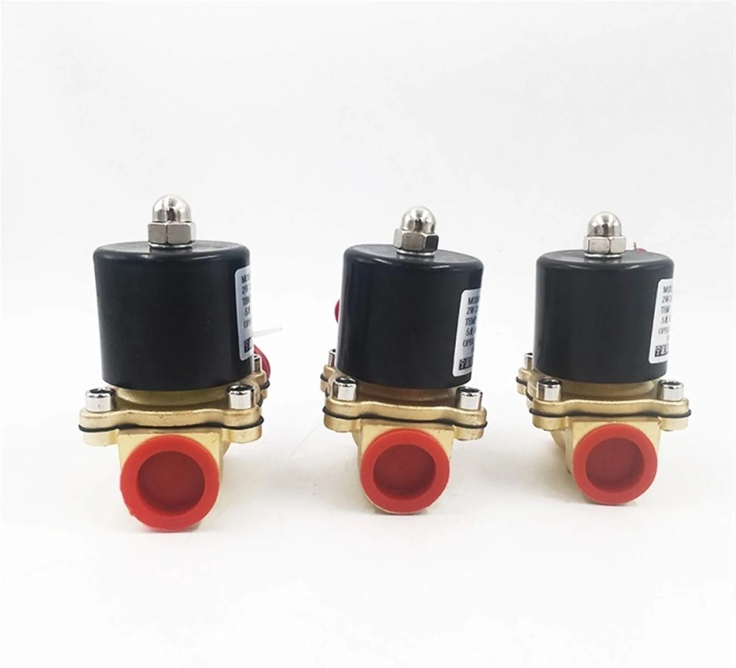 شیر برقی الکترومغناطیسی نرمال بسته 1/2 اینچ AC 220 ولت، شیر پنوماتیک DN15 N/C 12V/24V d-cs برای آب، روغن، هوا (AC220V) Leunlee، یک عدد