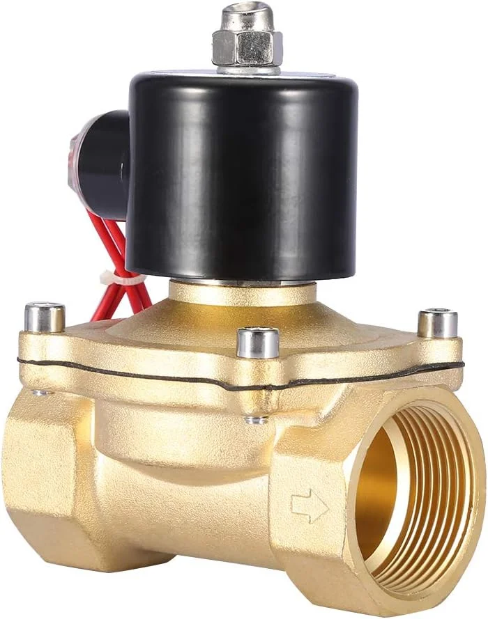 شیر برقی الکترومغناطیسی DN32 نرمالی بسته، 2 موقعیتی، 2 طرفه، AC 220V، 1-1/4 اینچ