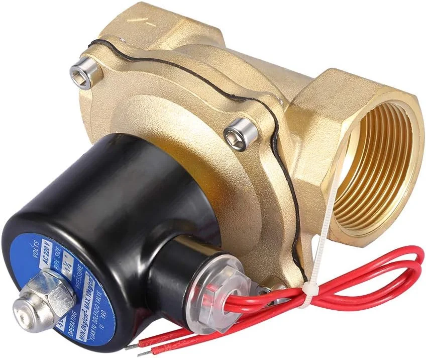 شیر برقی الکترومغناطیسی DN32 نرمالی بسته، 2 موقعیتی، 2 طرفه، AC 220V، 1-1/4 اینچ