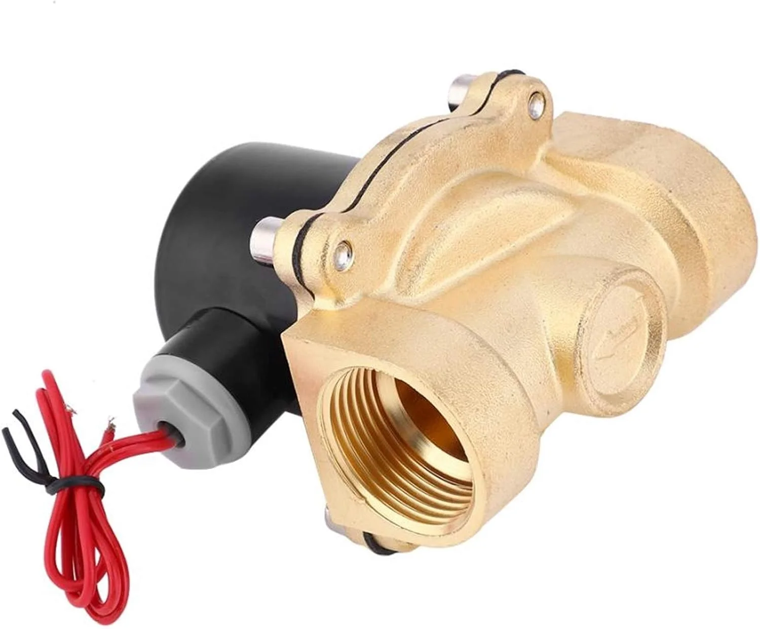 شیر برقی نرمالی بسته WXYZABC برنجی برای هوا، آب، روغن 1 اینچ BSPP 2W250-25 AC220/DC24V/DC12V (24 ولت)