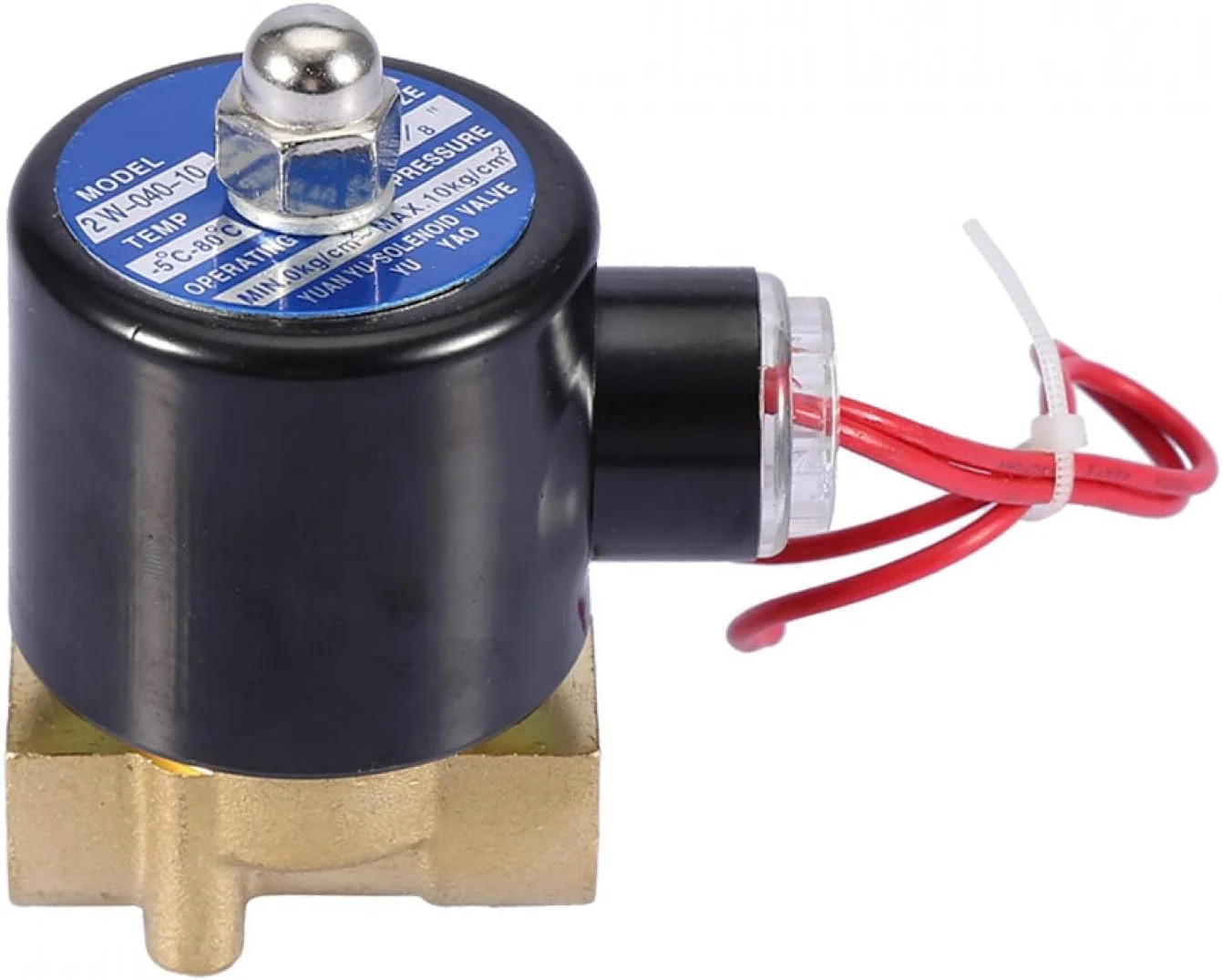 شیر الکترومغناطیسی، شیر برنجی مقاوم در برابر حرارت AC 220V سلونوئیدی عملکرد مستقیم 2 راهه برای صنعت شیر الکترومغناطیسی، شیر برنجی مقاوم در برابر حرارت AC 220V سلونوئیدی عملکرد مستقیم 2 راهه برای صنعت