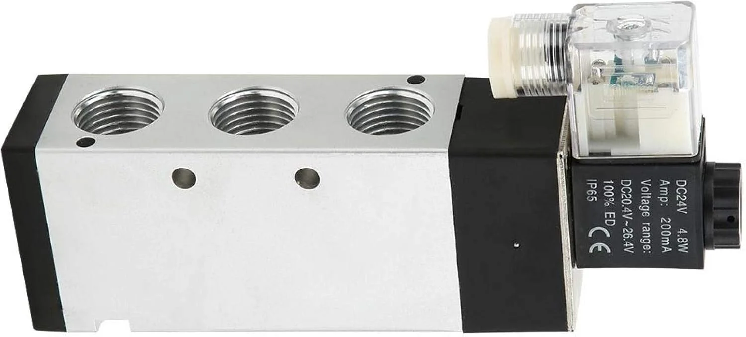 شیر برقی 5/2 راهه مدل 4V410-15، نوع خروجی، قطعه جایگزین تجهیزات مکانیکی برای AirTAC(D24V)