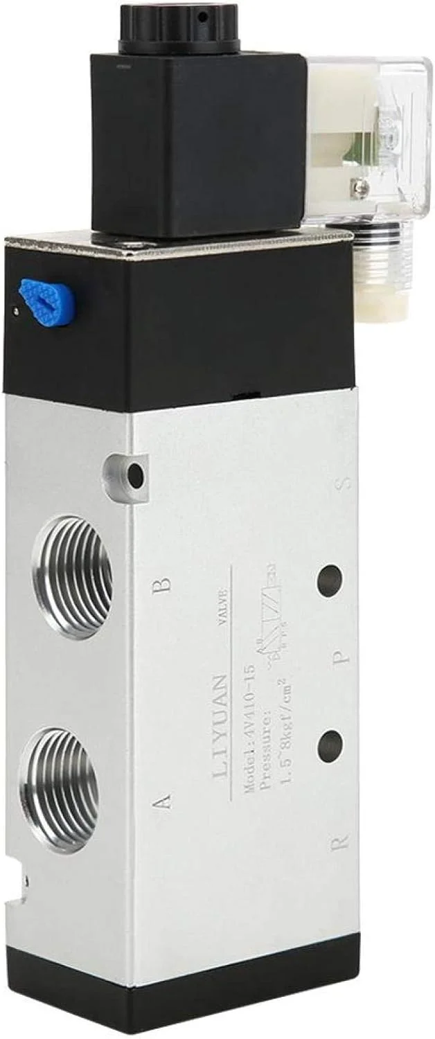 شیر برقی 5/2 راهه مدل 4V410-15، نوع خروجی، قطعه جایگزین تجهیزات مکانیکی برای AirTAC(D24V)