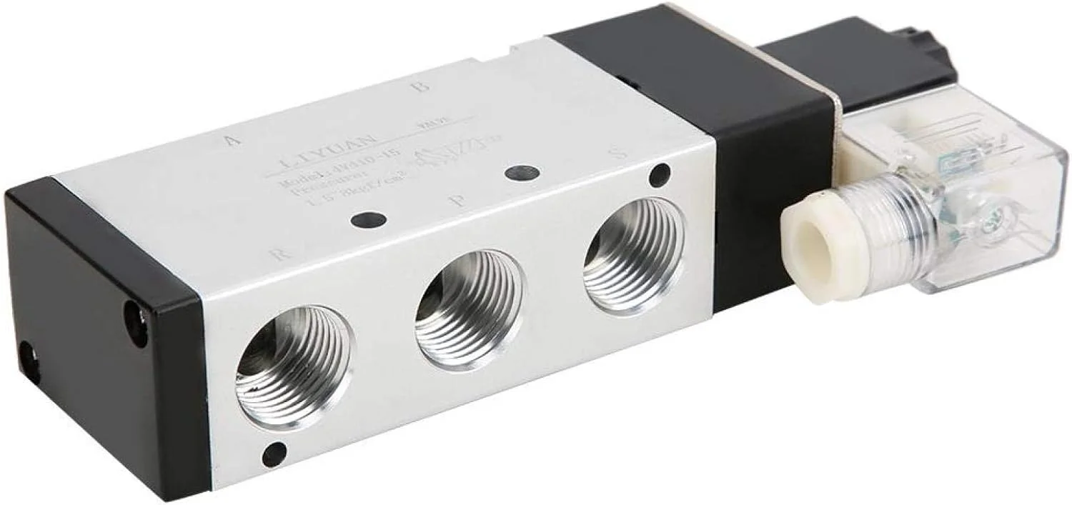 شیر برقی 5/2 راهه مدل 4V410-15، نوع خروجی، قطعه جایگزین تجهیزات مکانیکی برای AirTAC(D24V)
