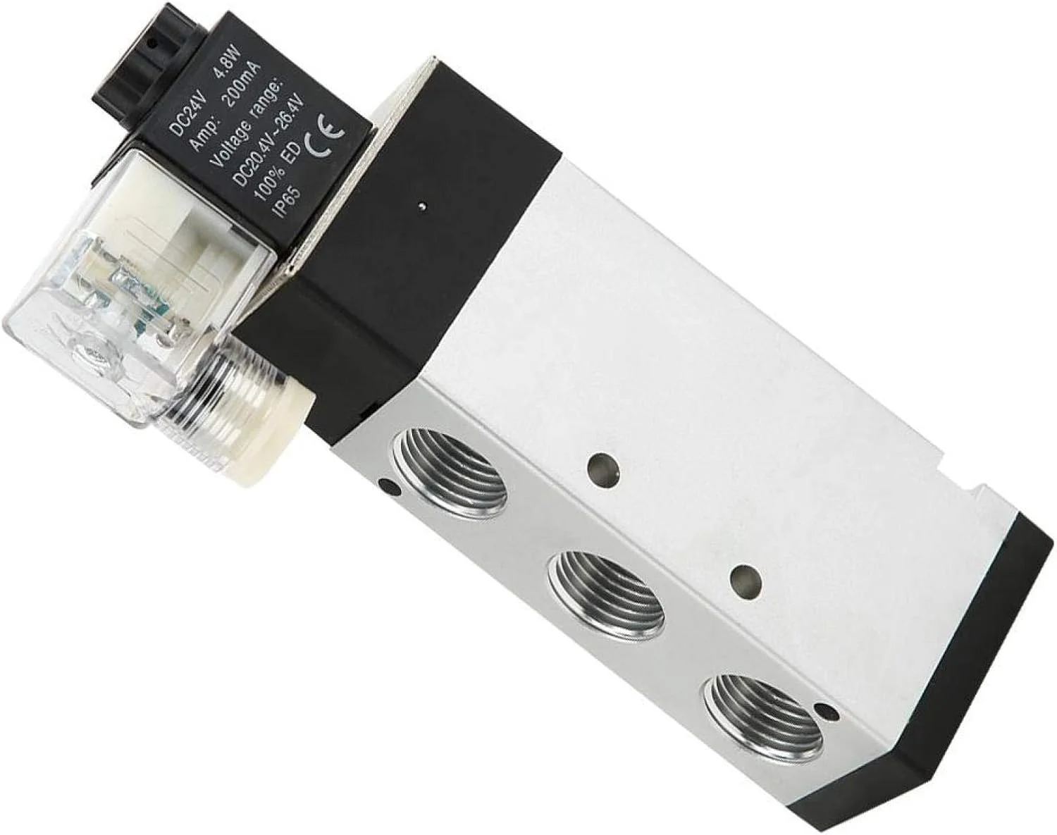 شیر برقی 5/2 راهه مدل 4V410-15، نوع خروجی، قطعه جایگزین تجهیزات مکانیکی برای AirTAC(D24V)