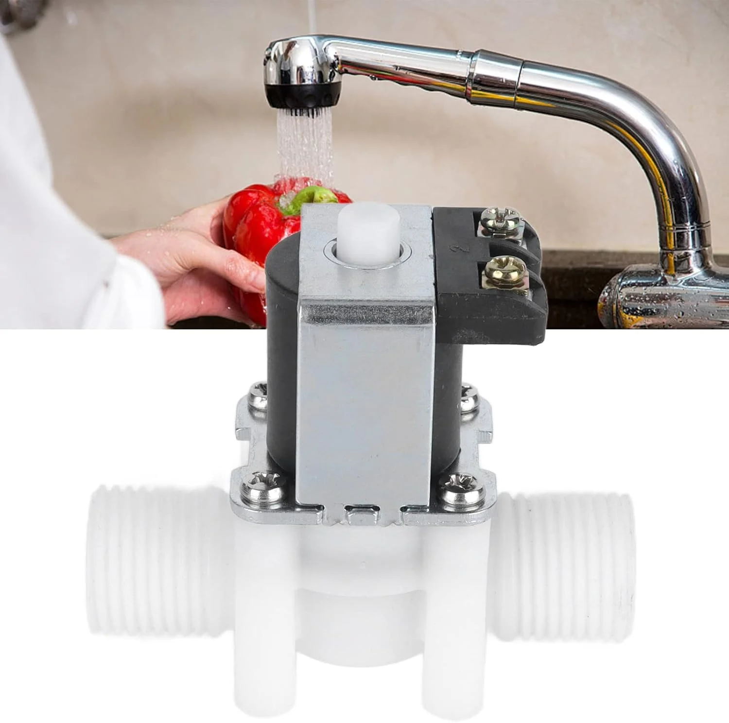 شیر الکترومغناطیسی نرمال بسته یک طرفه، شیر برقی بدون نشتی و تغییر شکل برای دستگاه آبسردکن 0.02~0.8 مگاپاسکال