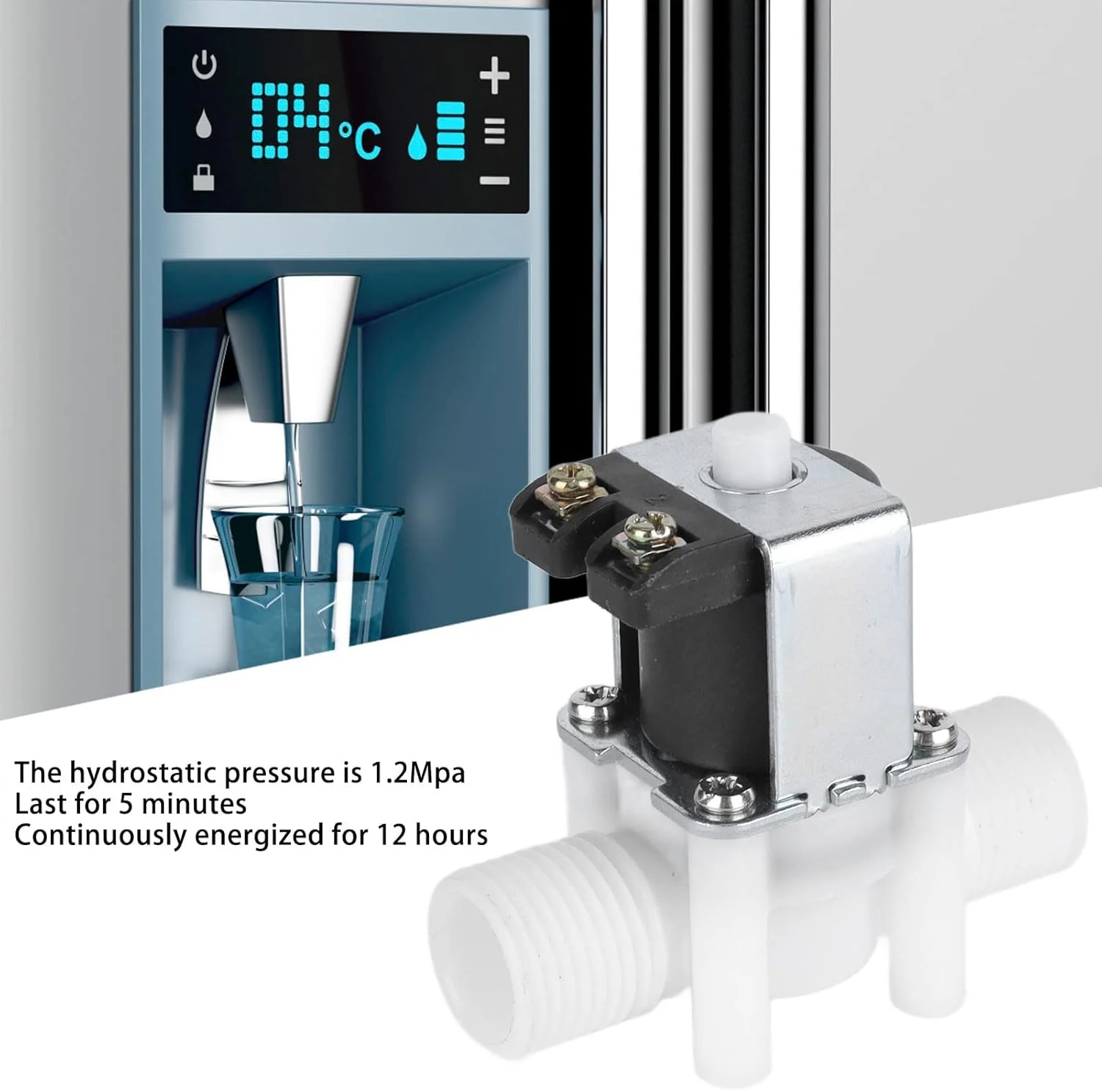 شیر الکترومغناطیسی نرمال بسته یک طرفه، شیر برقی بدون نشتی و تغییر شکل برای دستگاه آبسردکن 0.02~0.8 مگاپاسکال