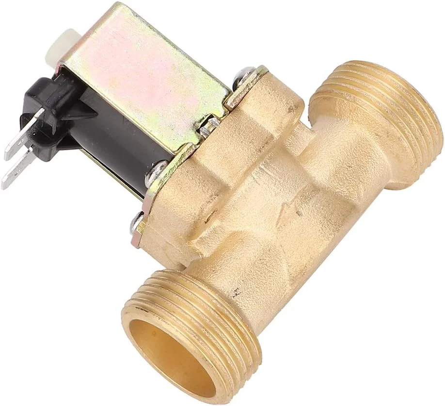 شیر برقی، شیر برقی برنجی نرمال باز G3/4 اینچ، شیر الکترومغناطیسی آب، سوئیچ ورودی آب، نصب آسان (DC12V)