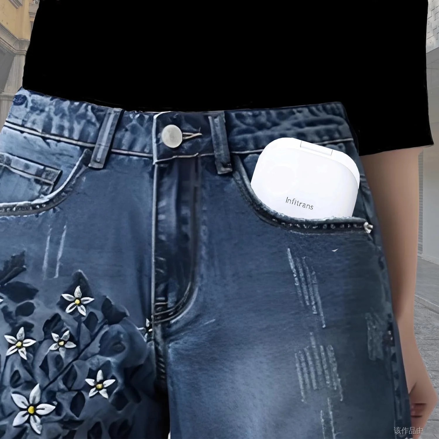 آینه جیبی شارژی اینفیترنز، آینه آرایشی مسافرتی LED جمع و جور با بزرگنمایی 1X/8X با نور در 3 حالت رنگی، آینه کیف پول، 2 طرفه، قابل حمل، تاشو، دستی، آینه کوچک