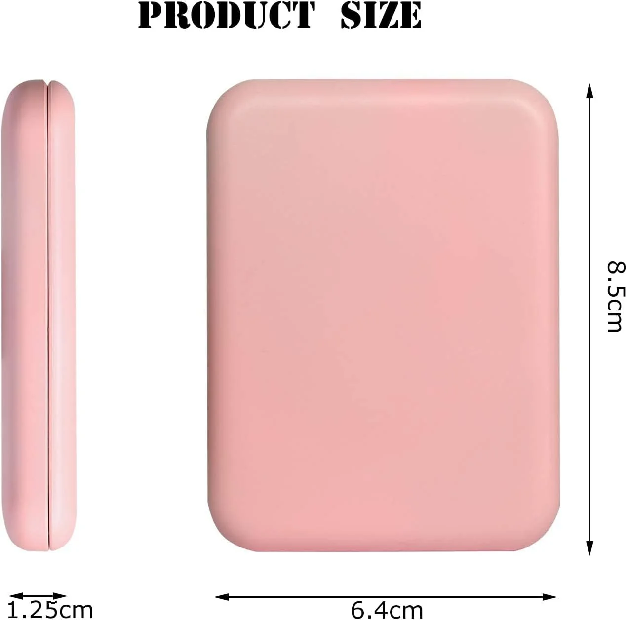 آینه جیبی HBSTUDIO، آینه آرایشی مسافرتی LED جمع و جور با بزرگنمایی 1X/2X، آینه جمع و جور با نور، آینه کیف دستی، دو طرفه، قابل حمل، تاشو، دستی، آینه کوچک روشن برای هدیه (صورتی)