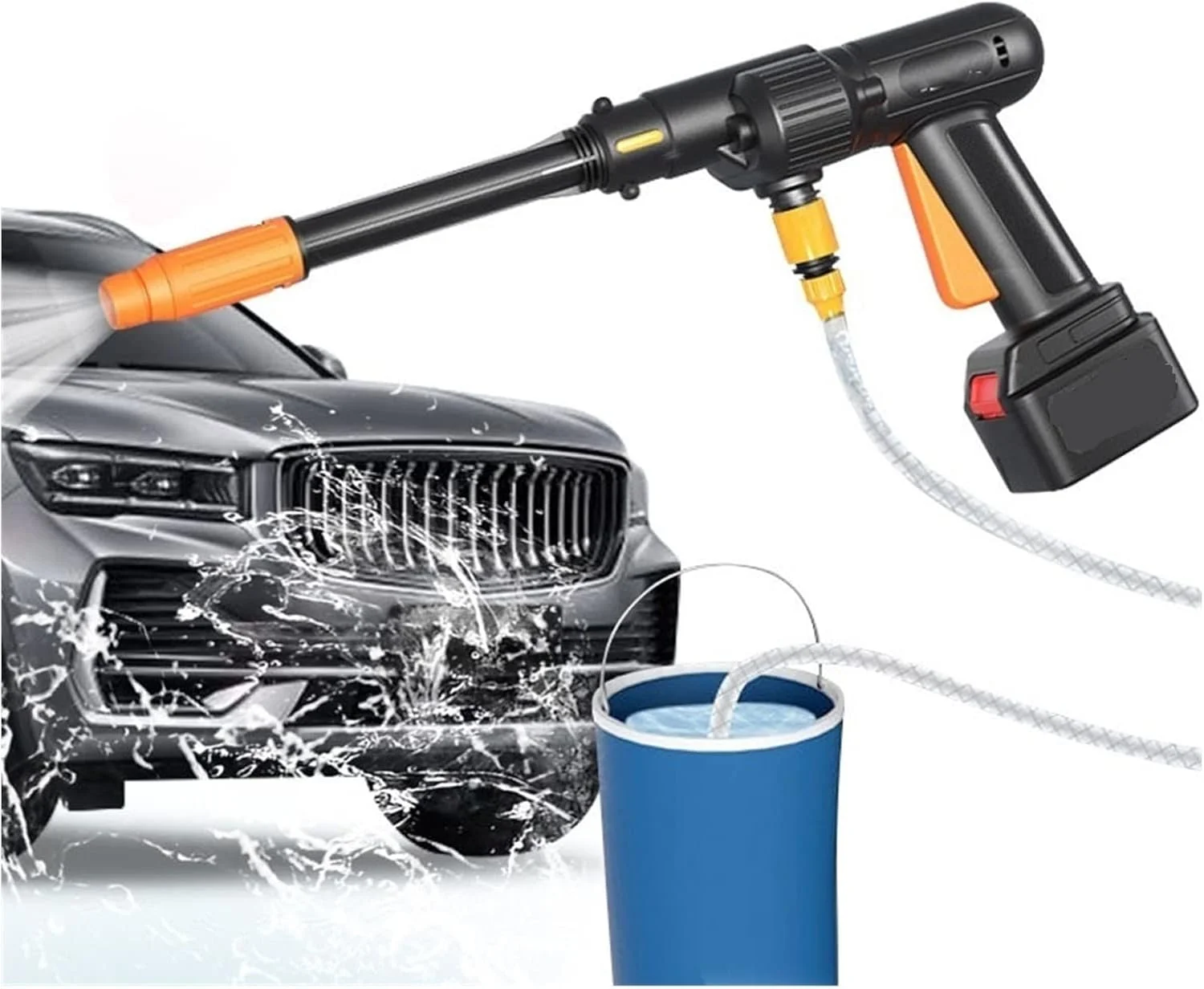 تفنگ آب پاش فشار قوی HAIRA، تفنگ آب پاش 21 ولت، تفنگ آب پاش برقی دستی، دستگاه شستشوی قابل حمل خودرو، پمپ کارواش، شوینده فشار قوی، مراقبت از خودرو برای شستشوی خودرو در منزل/تجهیزات فضای باز