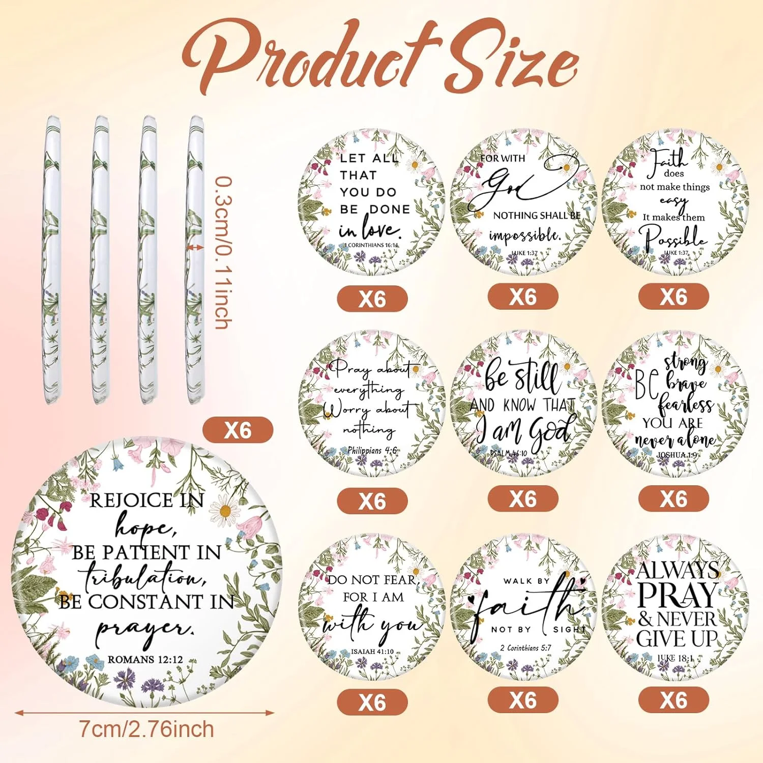 آینه های جیبی کوچک گل های وحشی گلیک سیل، بسته 60 عددی، با آیات کتاب مقدس، مناسب هدیه مذهبی مسیحی برای کیف دستی، هدیه کوچک کلیسا برای زنان، مدرسه یکشنبه، مهمانی تابستانی کریسمس آینه های جیبی کوچک گل های وحشی گلیک سیل، بسته 60 عددی، با آیات کتاب مقدس، مناسب هدیه مذهبی مسیحی برای کیف دستی، هدیه کوچک کلیسا برای زنان، مدرسه یکشنبه، مهمانی تابستانی کریسمس