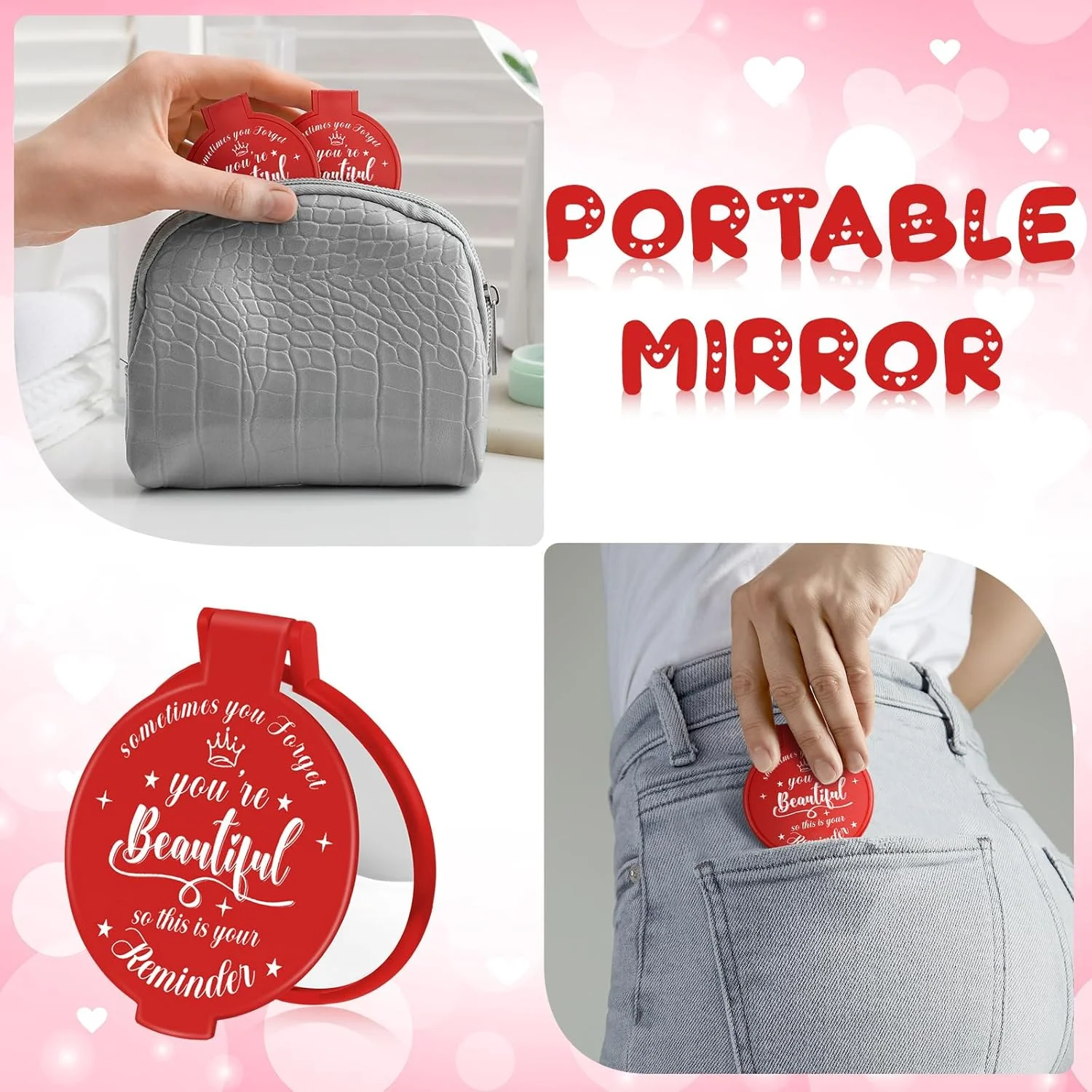 آینه جیبی الهام بخش Gulfmew، بسته 18 عددی، قطر 7 سانتیمتر، آینه آرایشی گرد، آینه شیشه ای کوچک، مناسب کیف پول، هدیه ای شخصی برای زنان، همکاران، معلمان، فارغ التحصیلان و دوستان (قرمز) آینه جیبی الهام بخش Gulfmew، بسته 18 عددی، قطر 7 سانتیمتر، آینه آرایشی گرد، آینه شیشه ای کوچک، مناسب کیف پول، هدیه ای شخصی برای زنان، همکاران، معلمان، فارغ التحصیلان و دوستان (قرمز)