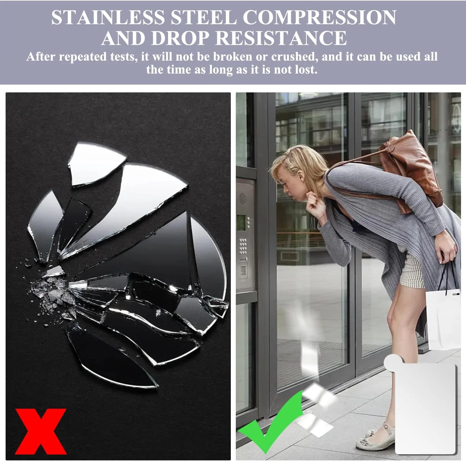 آینه جیبی استیل Graplan، بسته 4 عددی، آینه کوچک ساخته شده از فلز صیقلی، آینه مسافرتی، آینه کوچک فوق العاده نازک، آینه کوچک با پوشش محافظ، آینه مینی برای استفاده در سفر آینه جیبی استیل Graplan، بسته 4 عددی، آینه کوچک ساخته شده از فلز صیقلی، آینه مسافرتی، آینه کوچک فوق العاده نازک، آینه کوچک با پوشش محافظ، آینه مینی برای استفاده در سفر