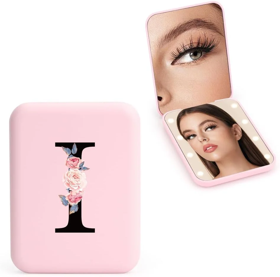 آینه مسافرتی شخصی سازی شده FIDWALL با بزرگنمایی 1X/3X و چراغ، آینه LED جمع و جور، آینه آرایشی کوچک، آینه دستی تاشو قابل حمل، آینه جیبی با حروف اول اسم، هدیه ایده آل برای دختران، دوست دختر، معلم آینه مسافرتی شخصی سازی شده FIDWALL با بزرگنمایی 1X/3X و چراغ، آینه LED جمع و جور، آینه آرایشی کوچک، آینه دستی تاشو قابل حمل، آینه جیبی با حروف اول اسم، هدیه ایده آل برای دختران، دوست دختر، معلم