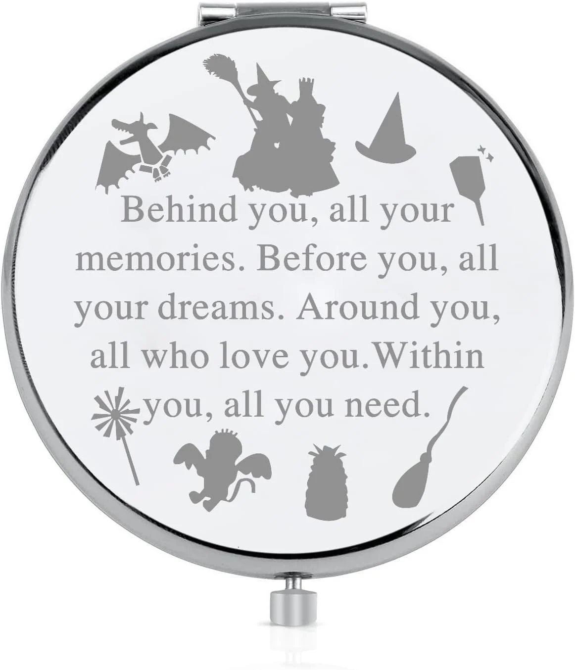 FEELMEM آینه آرایشی جیبی با طرح موزیکال Wicked، هدیه ای الهام گرفته از Wicked برای دوستداران موزیکال FEELMEM آینه آرایشی جیبی با طرح موزیکال Wicked، هدیه ای الهام گرفته از Wicked برای دوستداران موزیکال