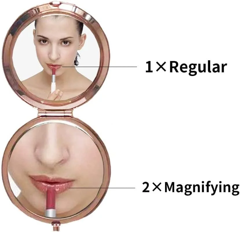 آینه جیبی مسافرتی دخترانه Fnbgl، هدیه دختر از طرف مادر و پدر، هدیه تولد، هدیه فارغ التحصیلی برای او، آینه آرایش برای زنان، طلایی رزگلد آینه جیبی مسافرتی دخترانه Fnbgl، هدیه دختر از طرف مادر و پدر، هدیه تولد، هدیه فارغ التحصیلی برای او، آینه آرایش برای زنان، طلایی رزگلد