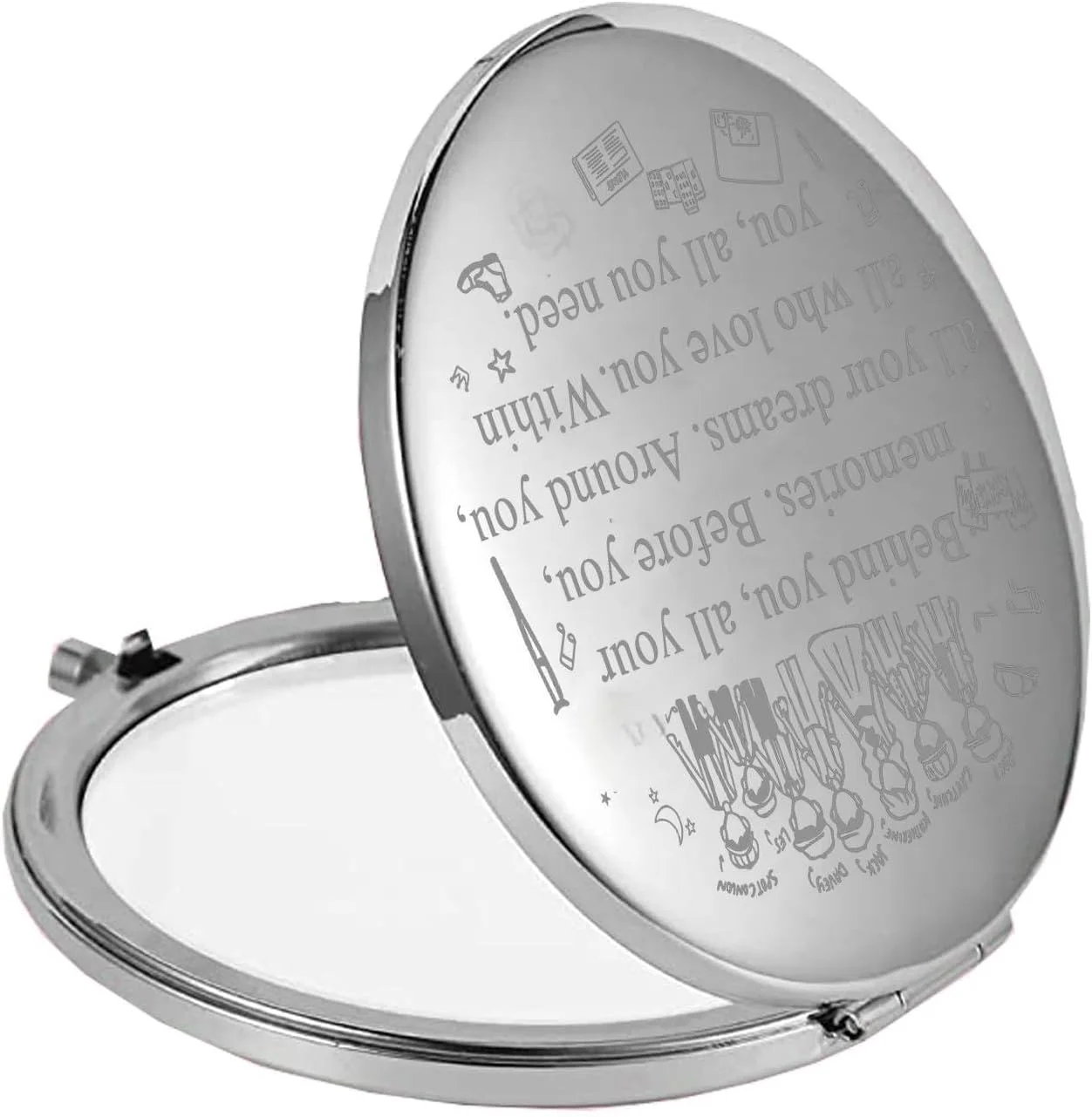 FEELMEM آینه آرایشی فشرده با الهام از موزیکال نیوزیز، یادگاری از خاطرات شما، کالای موزیکال نیوزیز FEELMEM آینه آرایشی فشرده با الهام از موزیکال نیوزیز، یادگاری از خاطرات شما، کالای موزیکال نیوزیز