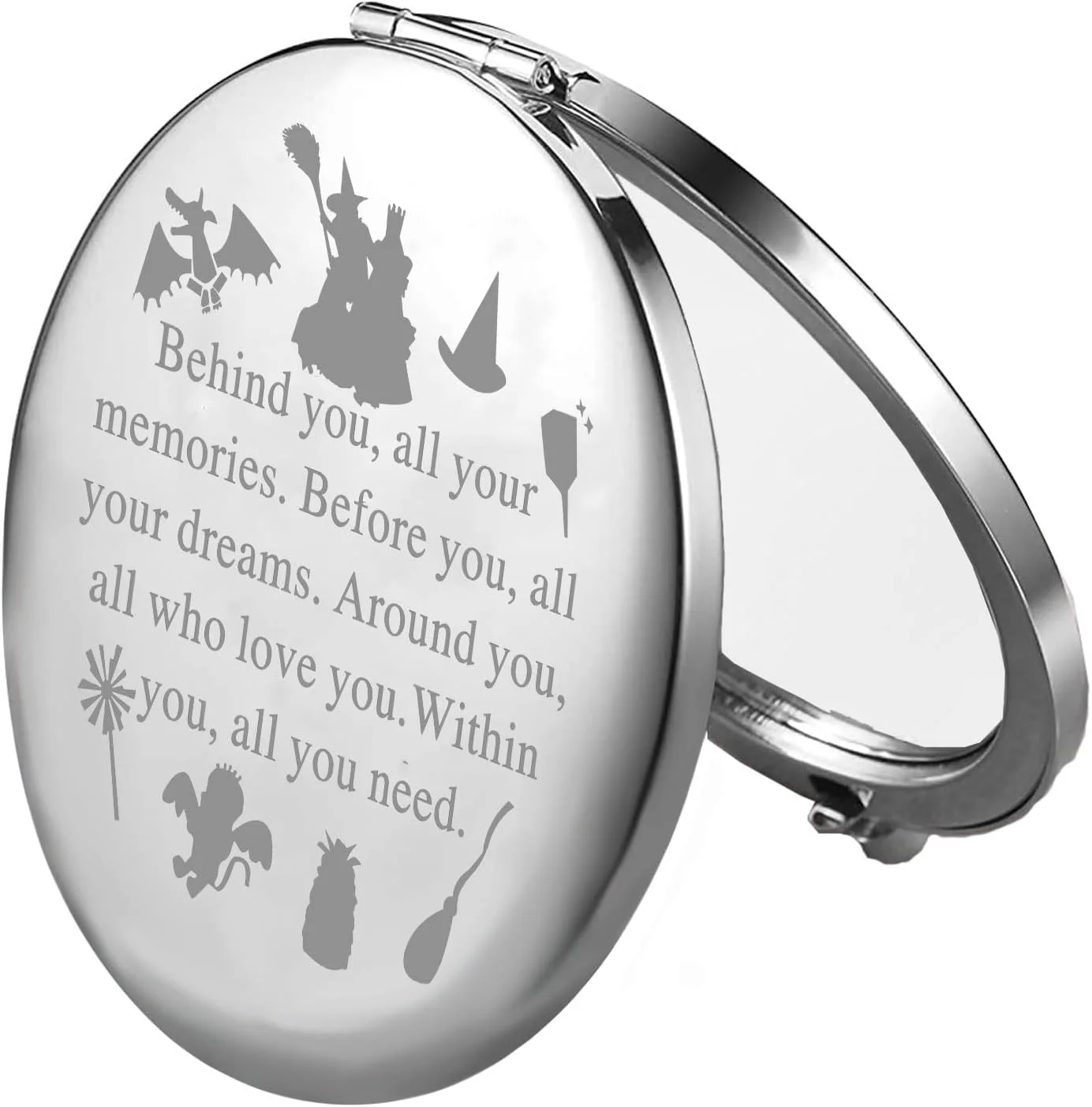 FEELMEM آینه آرایشی جیبی با طرح موزیکال Wicked، هدیه ای الهام گرفته از Wicked برای دوستداران موزیکال