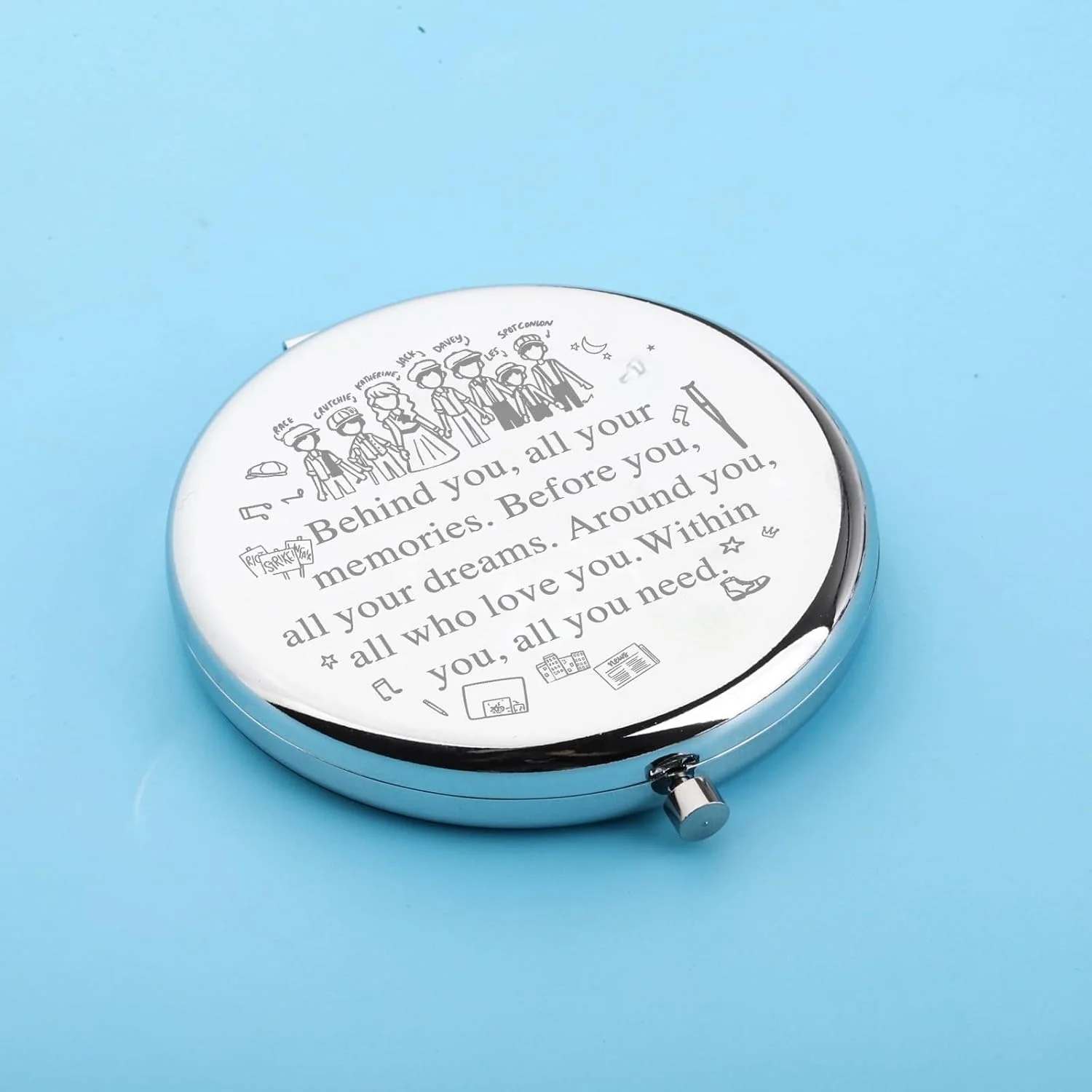 FEELMEM آینه آرایشی فشرده با الهام از موزیکال نیوزیز، یادگاری از خاطرات شما، کالای موزیکال نیوزیز FEELMEM آینه آرایشی فشرده با الهام از موزیکال نیوزیز، یادگاری از خاطرات شما، کالای موزیکال نیوزیز