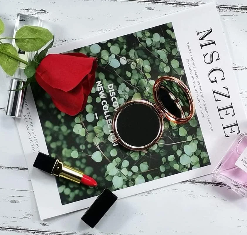 آینه جیبی مسافرتی دخترانه Fnbgl، هدیه دختر از طرف مادر و پدر، هدیه تولد، هدیه فارغ التحصیلی برای او، آینه آرایش برای زنان، طلایی رزگلد آینه جیبی مسافرتی دخترانه Fnbgl، هدیه دختر از طرف مادر و پدر، هدیه تولد، هدیه فارغ التحصیلی برای او، آینه آرایش برای زنان، طلایی رزگلد