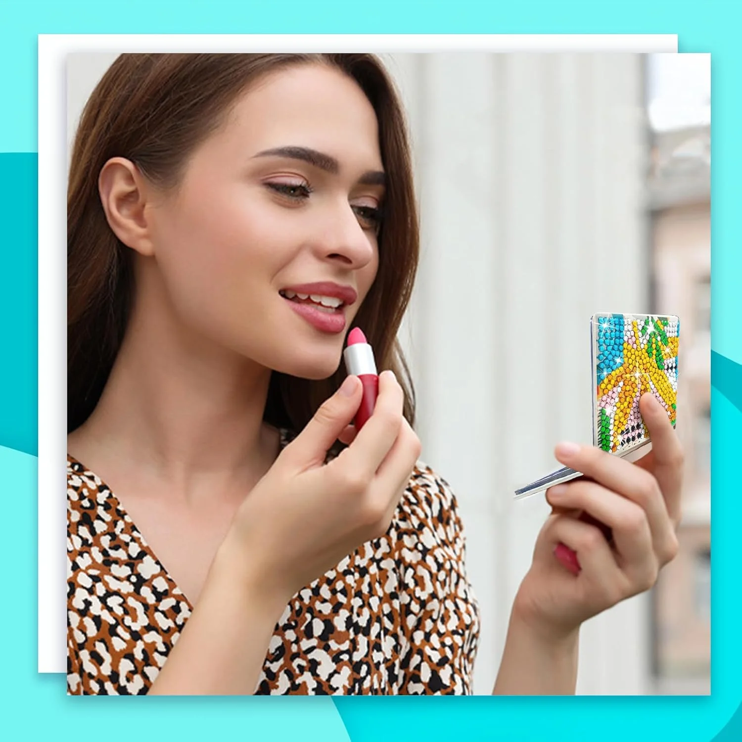 آینه آرایشی تاشو قابل حمل با نقاشی الماس طرح گل، آینه هنری الماس DIY، آینه آرایشی 4 عددی، هدیه تولد کریسمس برای زنان و دختران آینه آرایشی تاشو قابل حمل با نقاشی الماس طرح گل، آینه هنری الماس DIY، آینه آرایشی 4 عددی، هدیه تولد کریسمس برای زنان و دختران