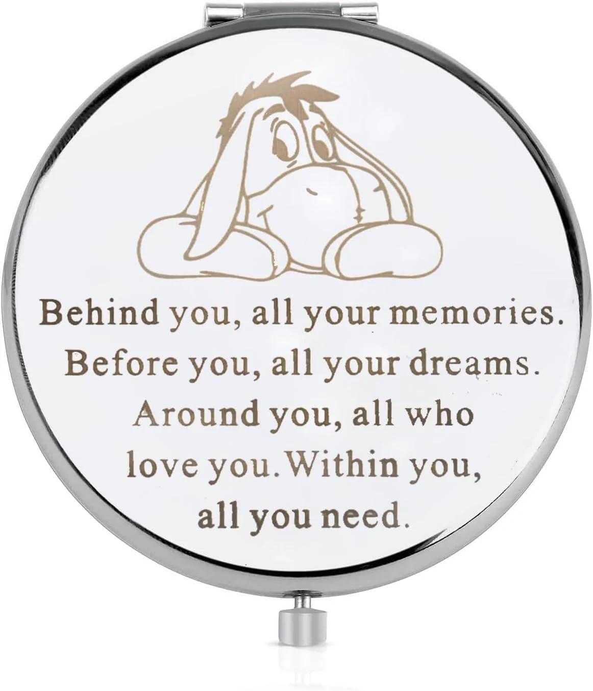 آینه جیبی فشرده FEELMEM Eeyore، هدیه ای الهام بخش با طرح انیمیشنی Eeyore، مناسب برای طرفداران این شخصیت کارتونی