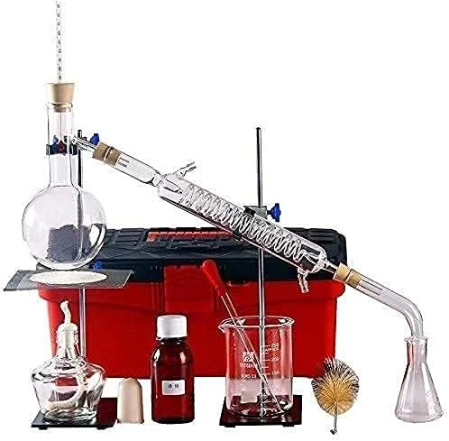 تجهیزات آزمایشگاهی تجهیزات زندگی واحد تقطیر تجهیزات شیشه آلات تقطیر بخار روغن آزمایشگاهی کندانسور مارپیچ LEOWE