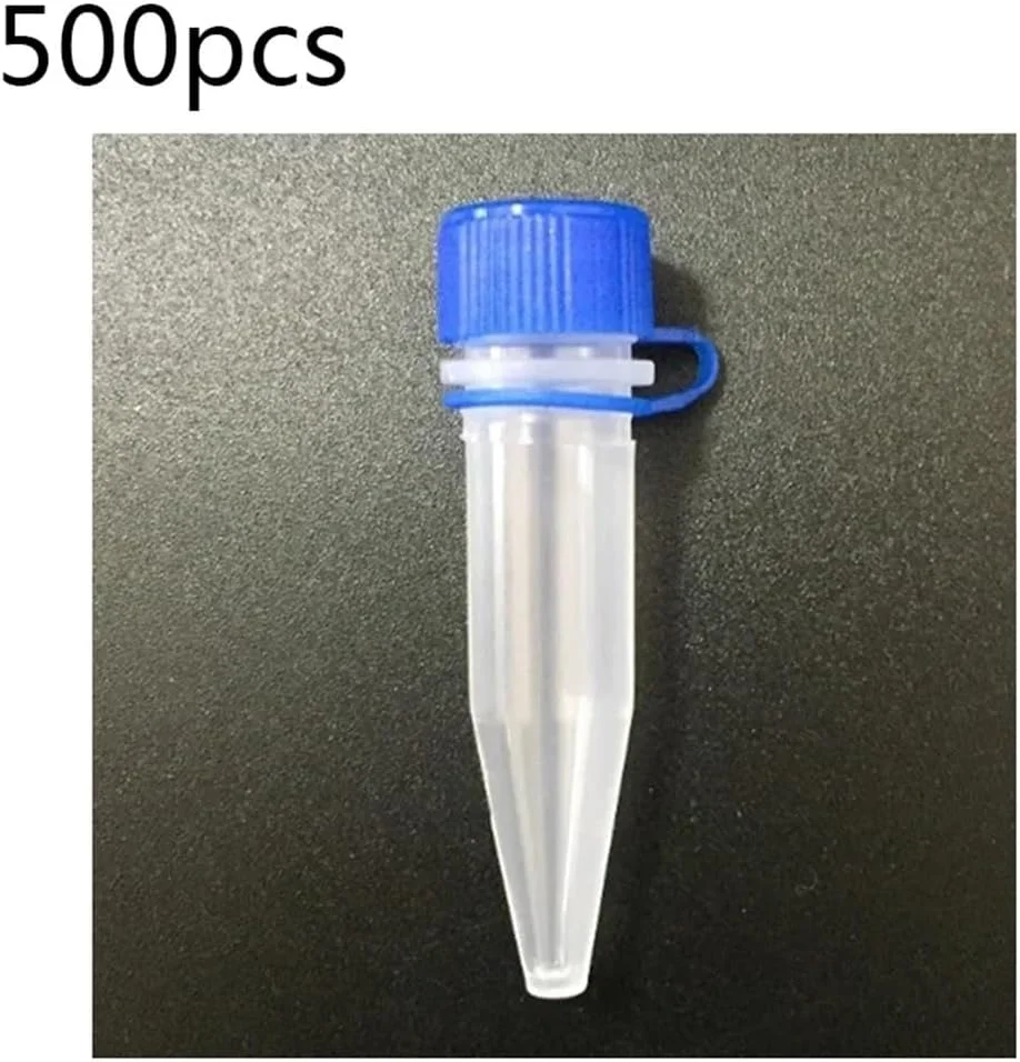 تجهیزات آزمایشگاهی 500 عدد کرایوویال 1.5 میلی لیتری درب متصل 10mm×46.5mm لوله های آزمایشگاهی نگهداری سرد با واشر
