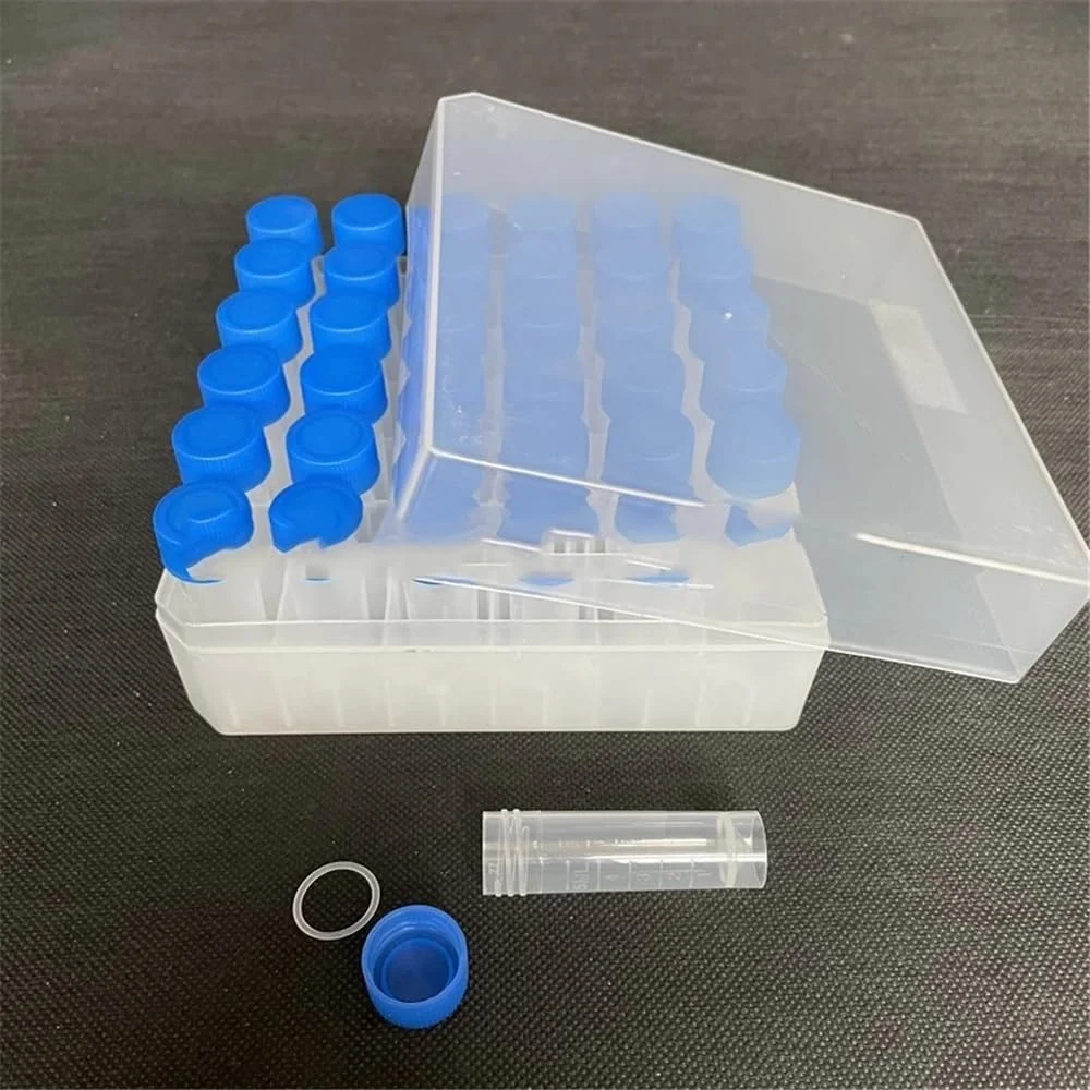 تجهیزات آزمایشگاهی 36 عدد در جعبه لوله پلاستیکی 5 میلی لیتری یک تکه 36 دریچه لوله کرایو ویال کرایو لوله