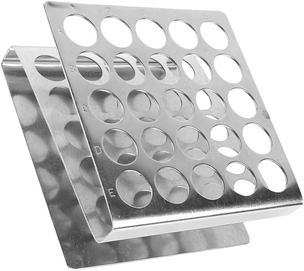 جای لوله آزمایش استیل ضد زنگ مدل Z، پایه نگهدارنده فلزی برای لوازم آزمایشگاهی