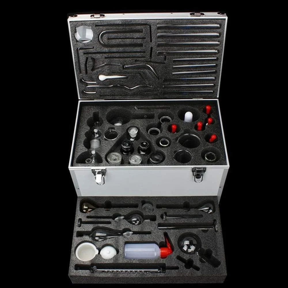 مجموعه تجهیزات آزمایشگاه شیمیایی GZDodek، تجهیزات تقطیر، شیشه آلات آزمایشگاهی، علوم صنعتی، تقطیر، فیلتر آب مقطر، تجهیزات آزمایشگاه شیمیایی و جعبه نگهداری مجموعه تجهیزات آزمایشگاه شیمیایی GZDodek، تجهیزات تقطیر، شیشه آلات آزمایشگاهی، علوم صنعتی، تقطیر، فیلتر آب مقطر، تجهیزات آزمایشگاه شیمیایی و جعبه نگهداری