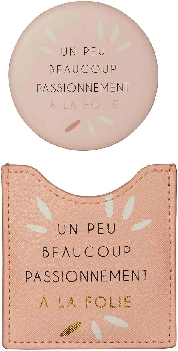 DRAEGER PARIS 1886 – A Little Much Mirror – Round Pocket Mirror to Take Anywhere, All Occasions – Dimensions 8.5 cm x 8 cm