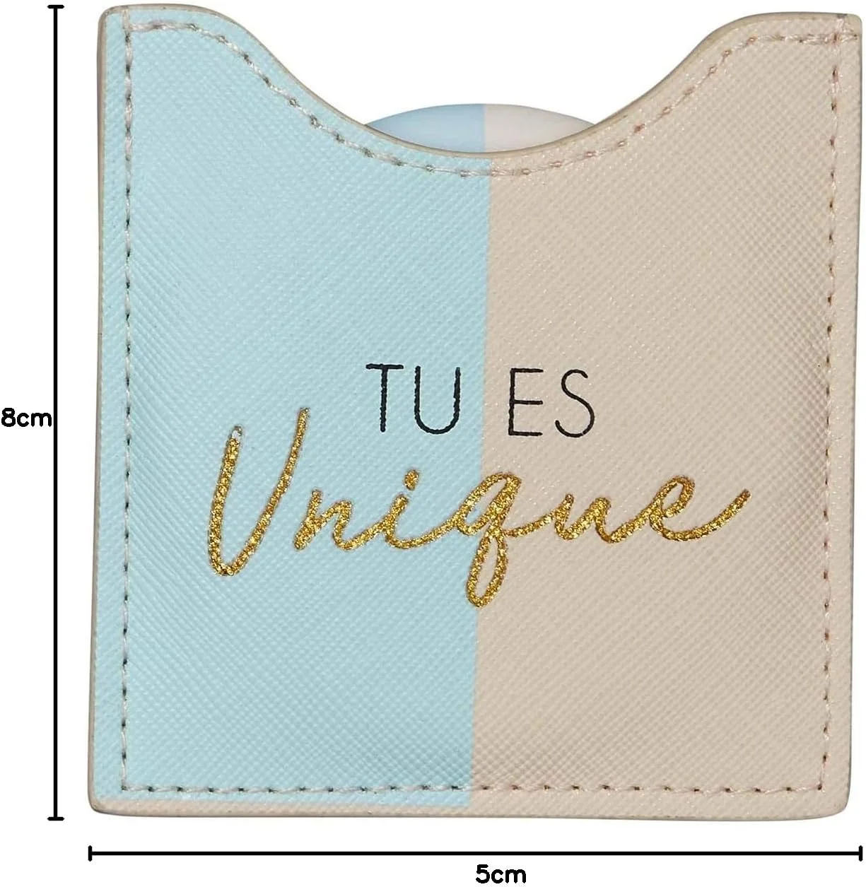 دراگر پاریس 1886 - آینه جیبی گرد Tu es unique برای همراه داشتن در همه جا، مناسب برای تمام مناسبت ها - ابعاد 8.5 سانتی متر در 8 سانتی متر