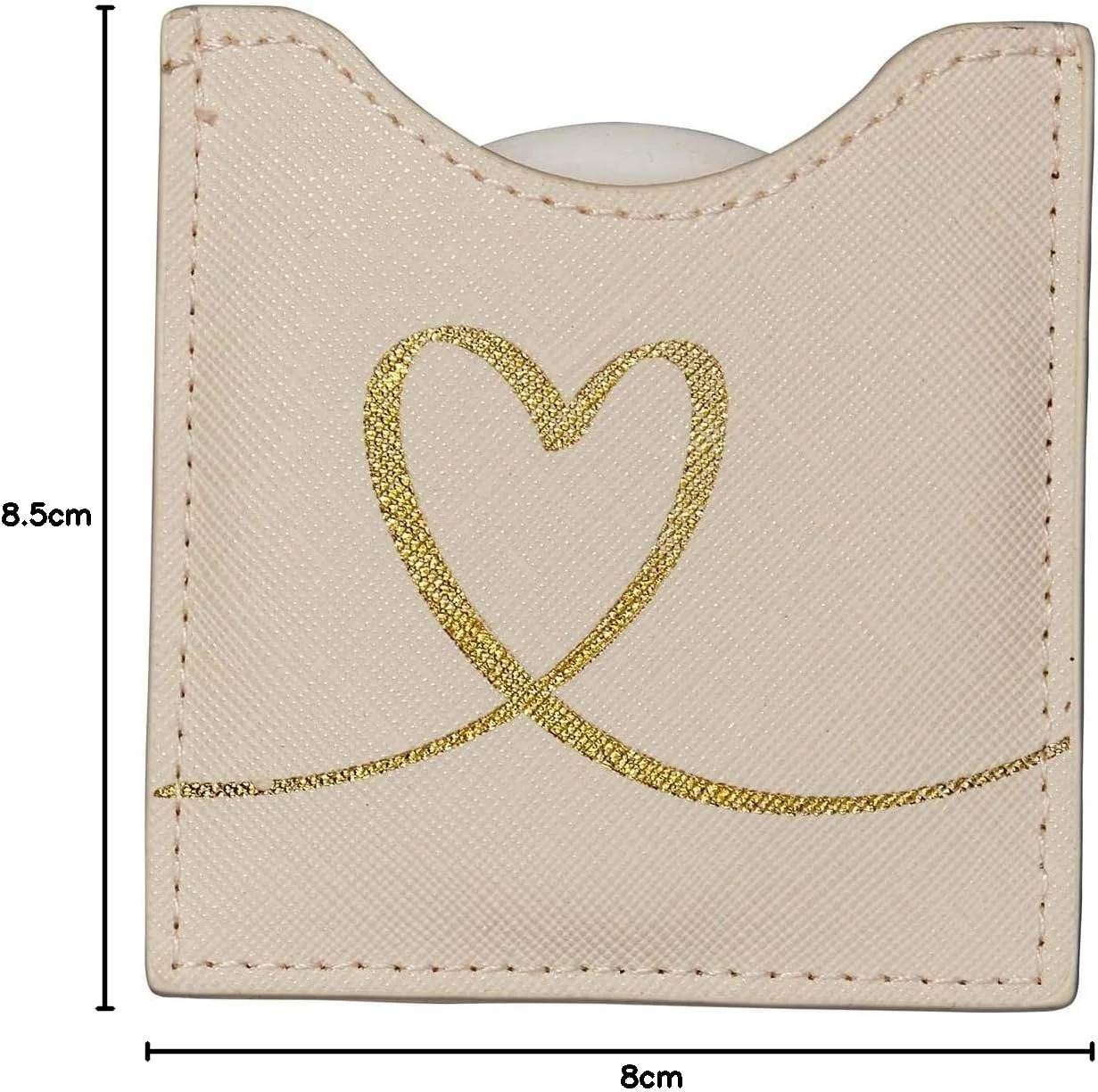 آینه جیبی گرد DRAEGER PARIS 1886 طرح قلب، مناسب برای همه جا و همه مناسبت ها - ابعاد 8.5 سانتی متر در 8 سانتی متر